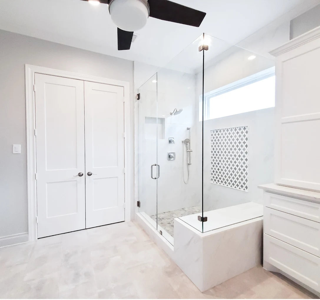 Corner Stall Style Shower Door